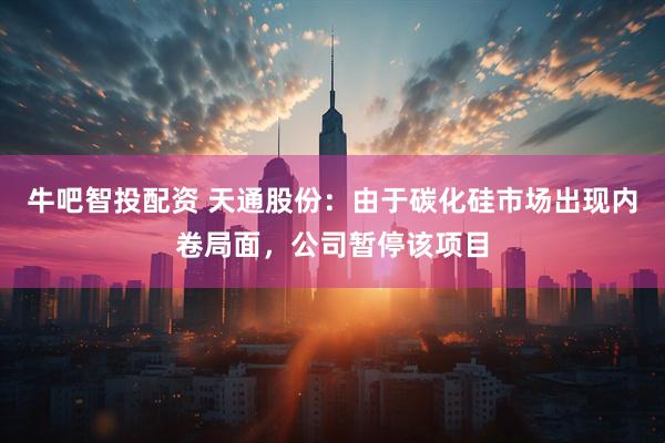 牛吧智投配资 天通股份：由于碳化硅市场出现内卷局面，公司暂停该项目